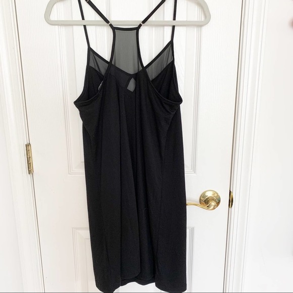 Fleur't Black Sheer V Inset Chemise NWT - Picture 1 of 5